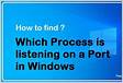 Averiguar qué proceso está escuchando en un puerto en Window
